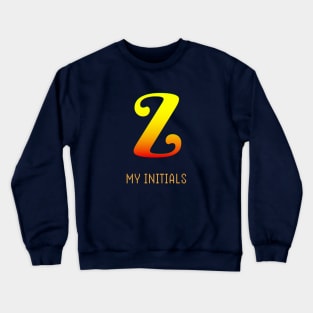 Letter Z Initials Unique Name T-Shirt Crewneck Sweatshirt